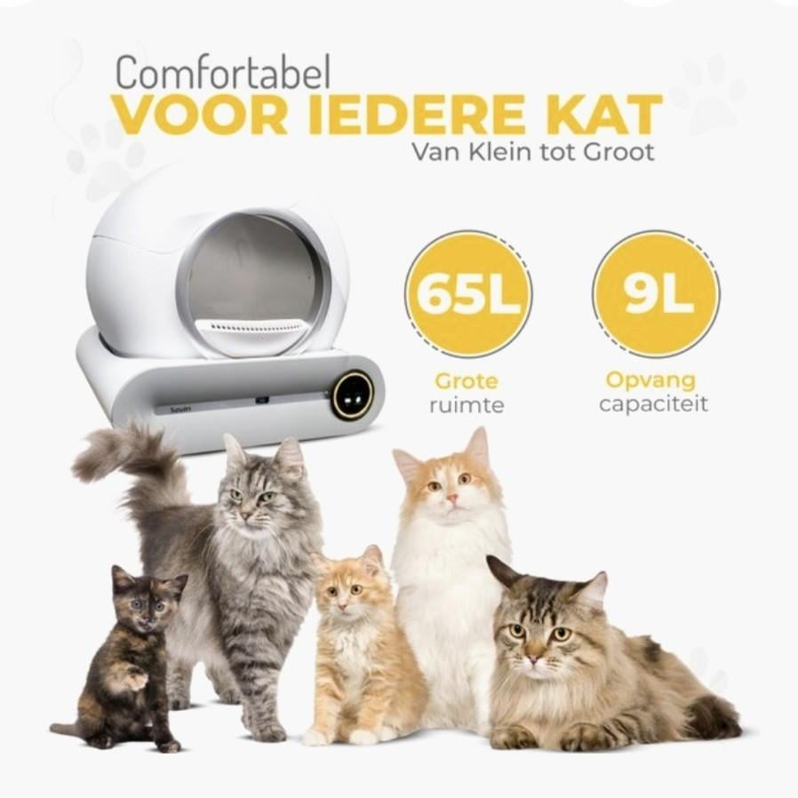 Automatische kattenbak - bedienbaar met app