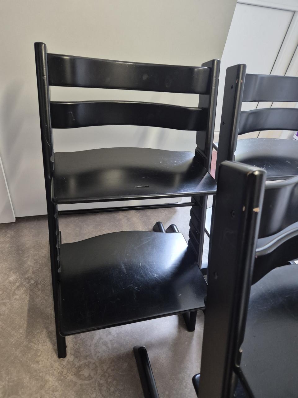Stokke stoel zwart (4st beschikbaar)