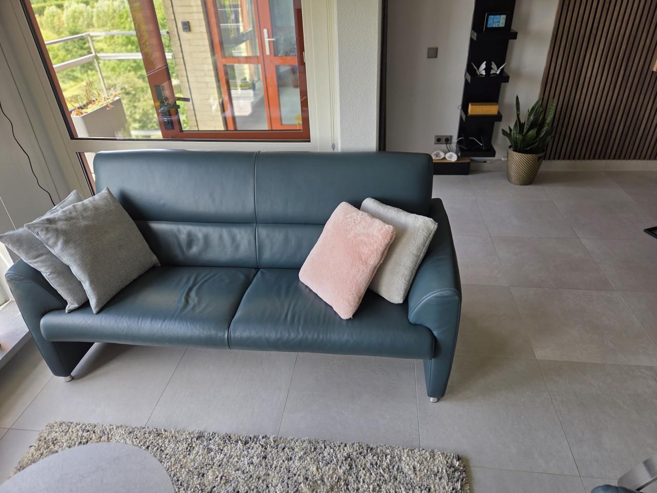 Leren bank van montel als nieuw.