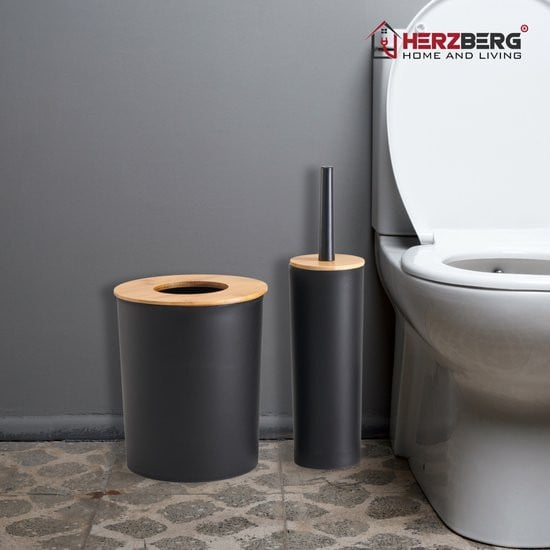 6 Delige Badkamer set Mat Zwart