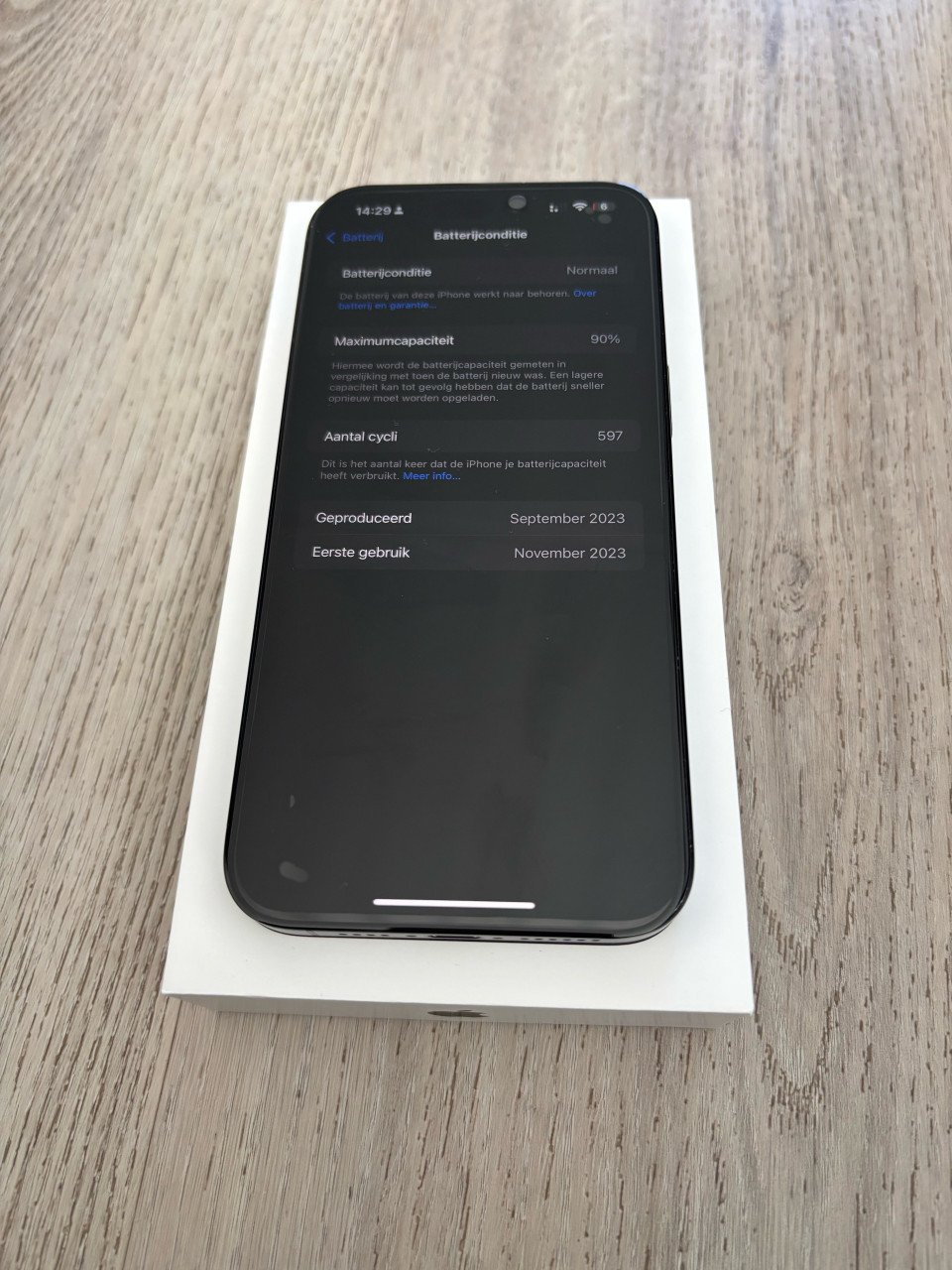 IPhone 15 Pro Max 256GB Blauw, compleet met bon en doos