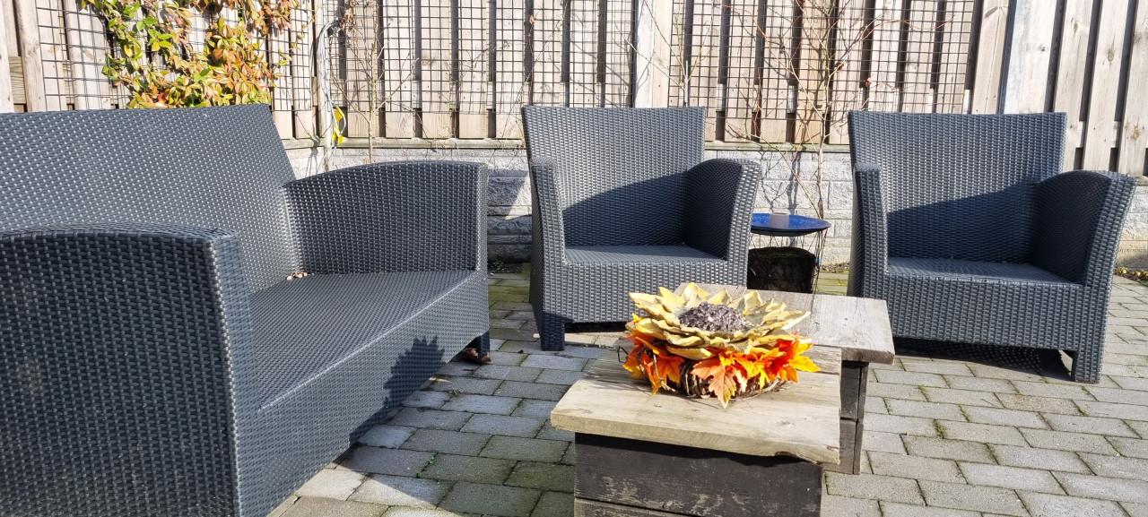 Tuin meubelen zwart wicker