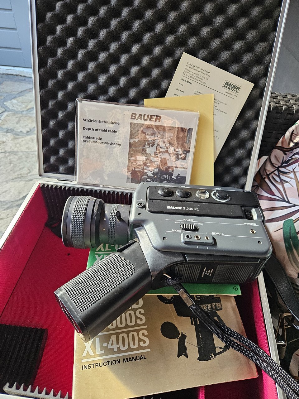 Vintage Design Bauer S 209 XL Super 8 Filmcamera met accessoires...
