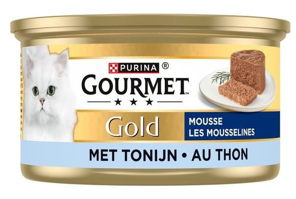 48 blikjes kattenvoer Gourmet Gold met Tonijn