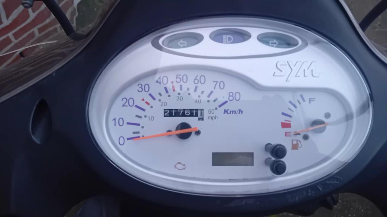 Sym Fiddle 2 scooter blauw kenteken