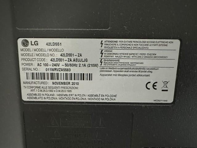 LG 42 inch TV