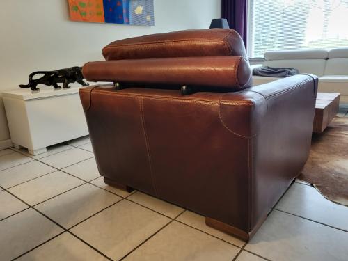 Mooie stoere leren fauteuil