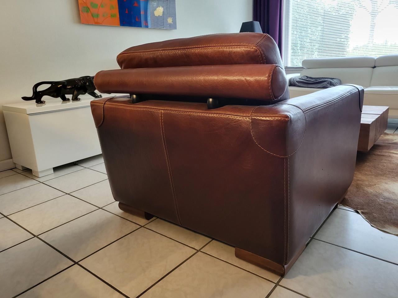 Mooie stoere leren fauteuil