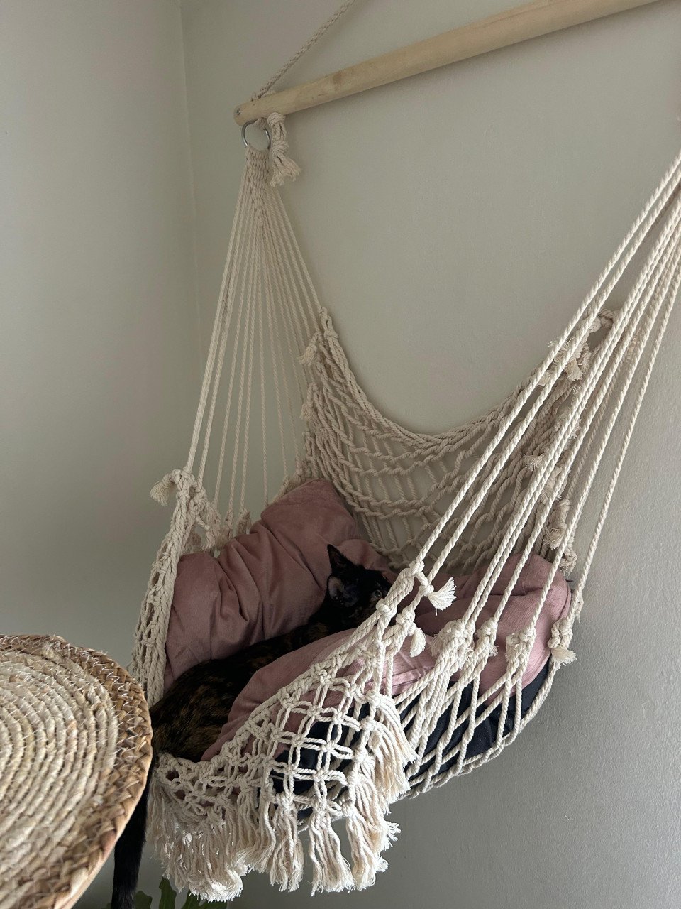 Macrame hangstoel