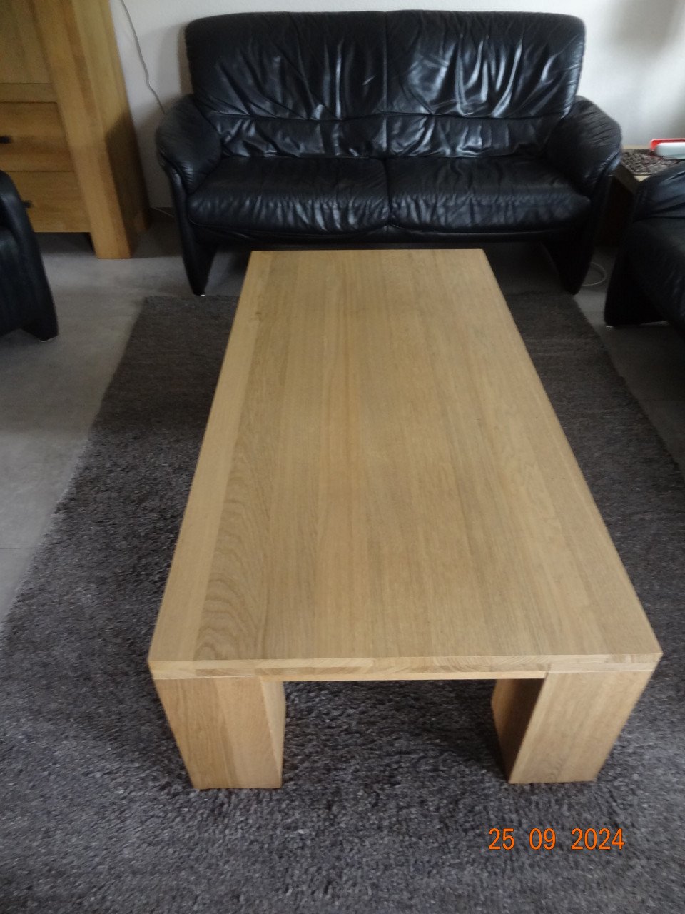 Salon tafel, rechthoekig, eiken