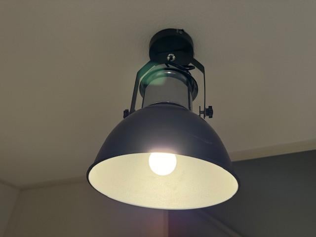 Plafondlamp, metaal / chroom, Industrie-stijl, factory-stijl, scheepslamp