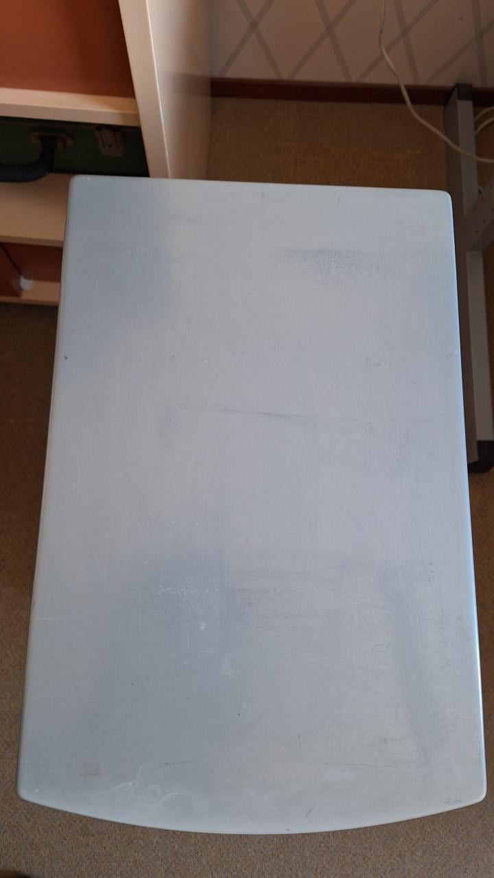 Stalen ladenkastje met 6 laden grijs/geel