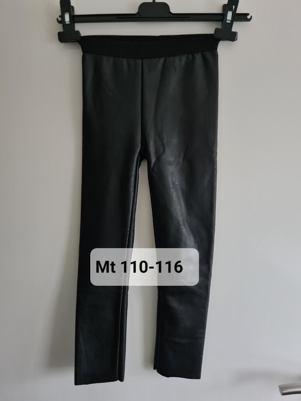 Zwarte PU leren skinny broek Maat 110-116