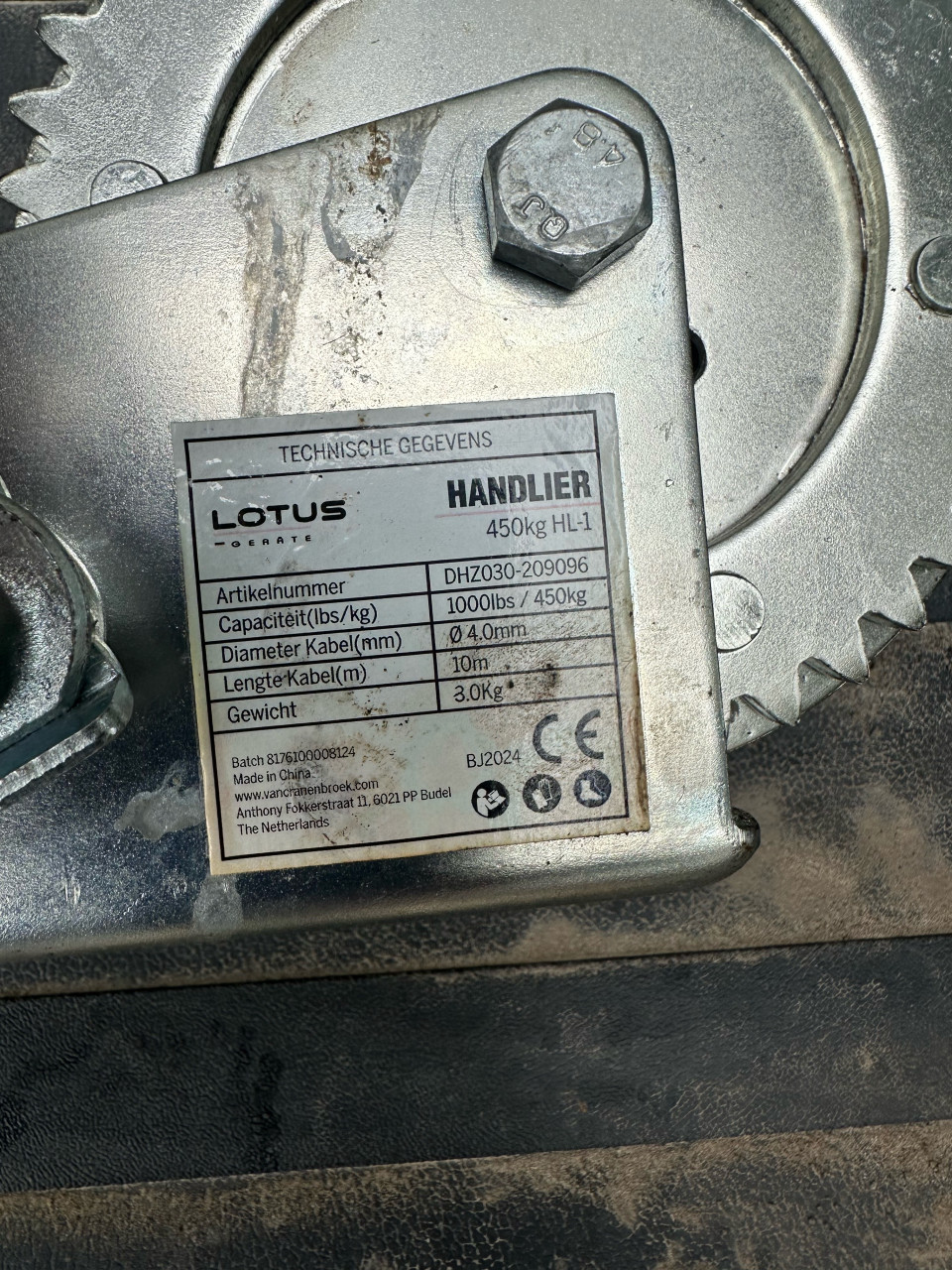 Lotus Handlier 450 kg