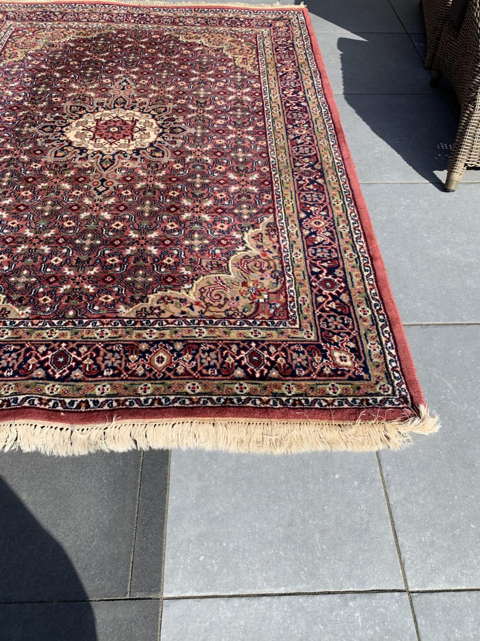 ✨Waanzinnig Mooi Kleurrijk Handgeknoopt Vintage Vloerkleed uit India✨