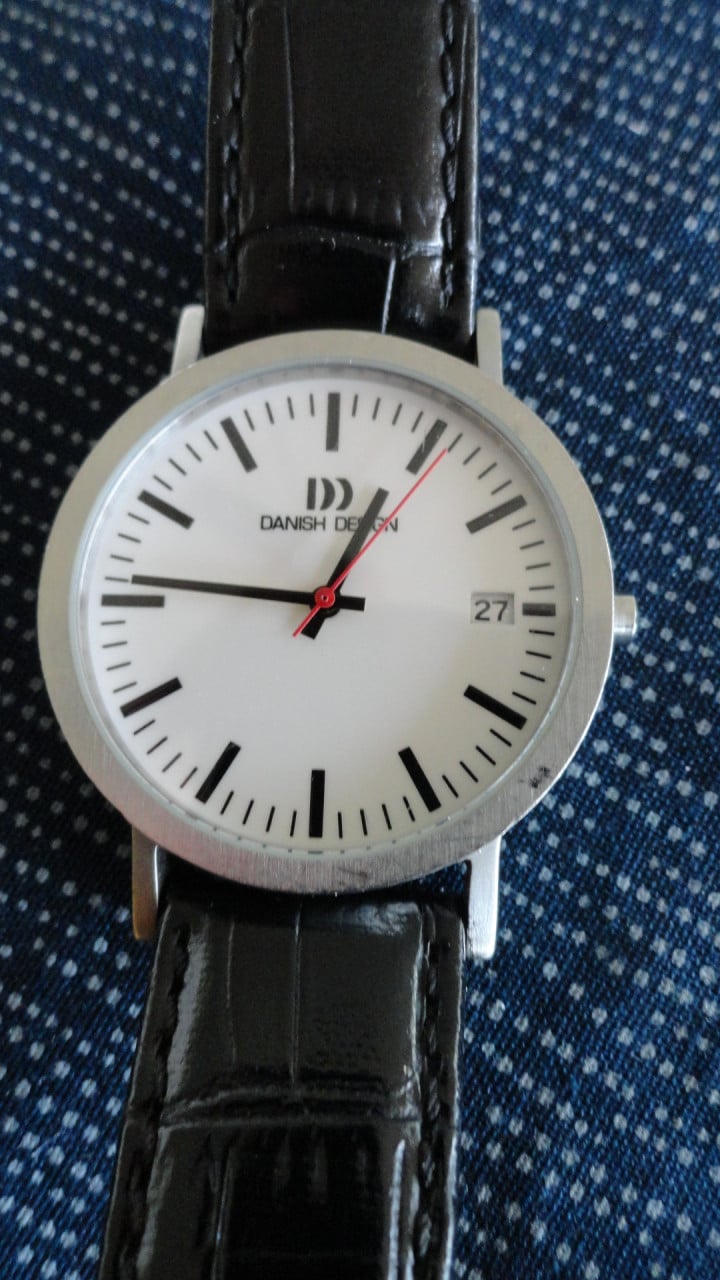 Danish Design horloge met zwart leren bandje (zie foto’s) Danish Design typ