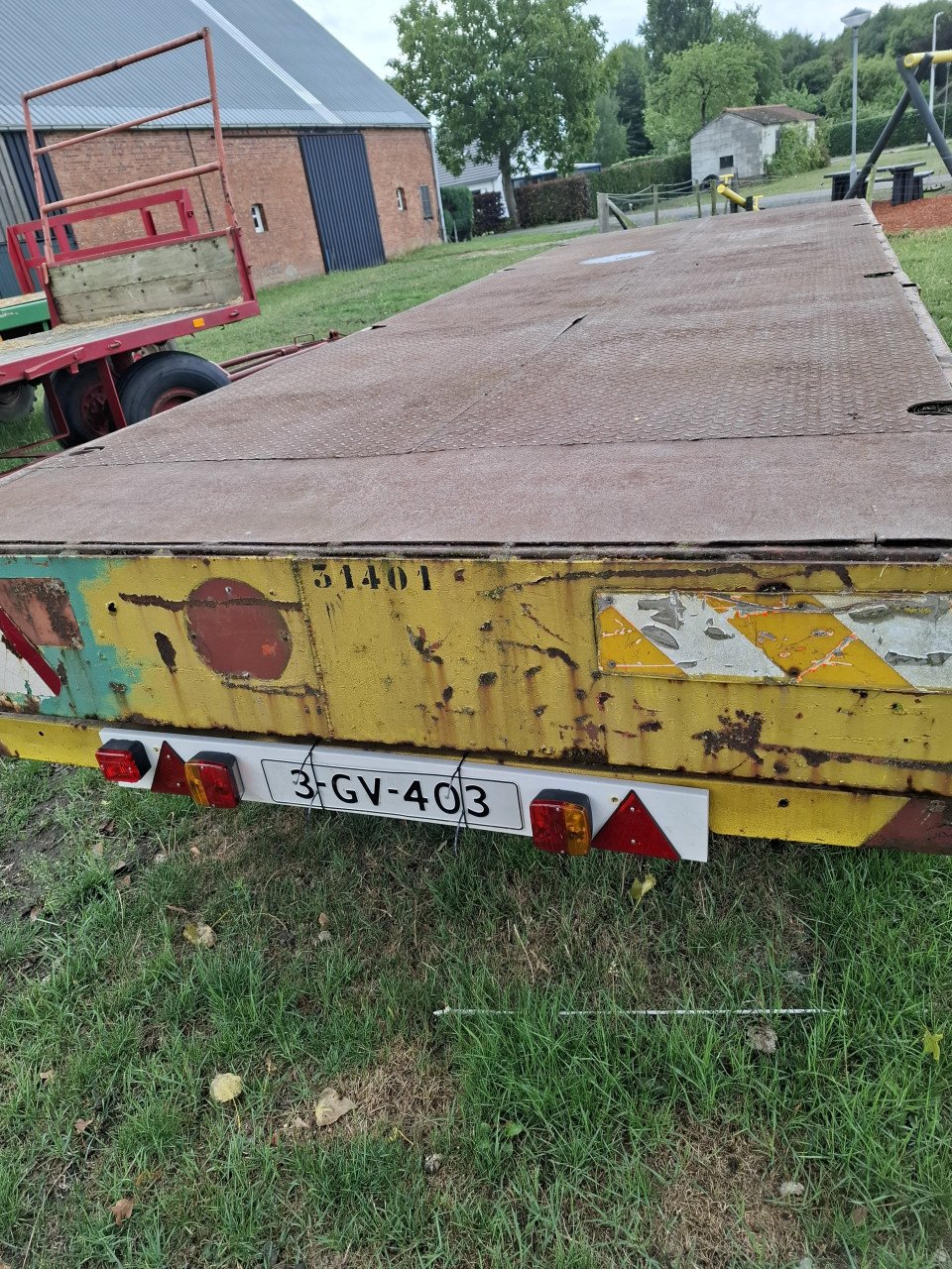 Platte hooi/stro wagen