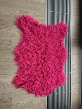 Roze tapijtje vloerkleedje fuchsiaroze 100 x 75 cm