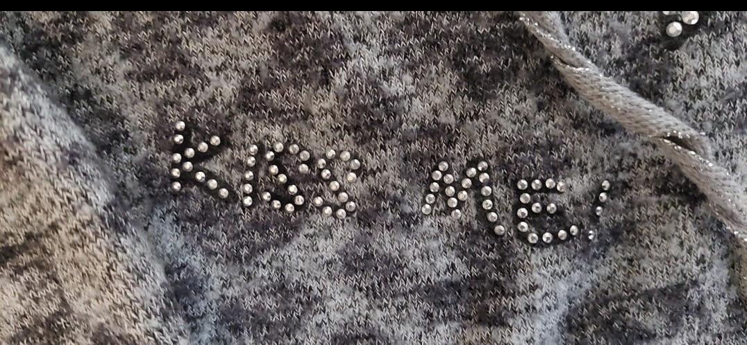 Zwart/grijze panter hoodysweater  mt M C&A