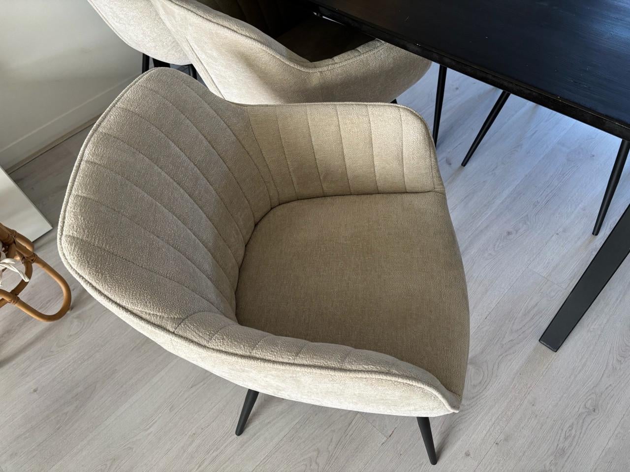 6 Eetstoelen (Kwantum Como Crème)