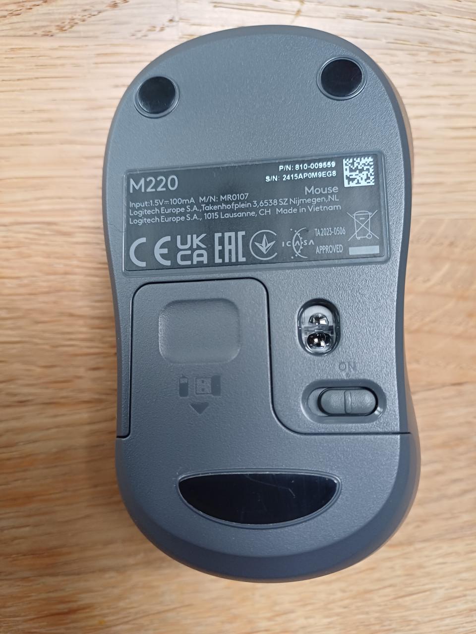 Draadloze computermuis Logitech M220 silent met usb-ontvanger