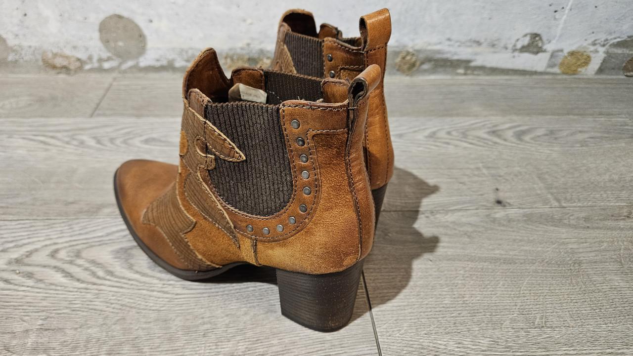 Mjus Leren Enkellaarsjes Western Maat 41