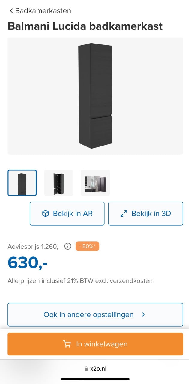 Badkamerkast nieuw in doos!
