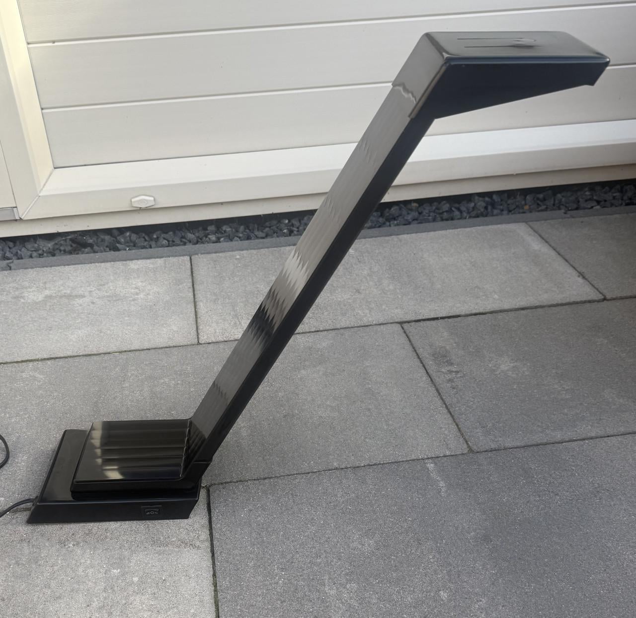 Vintage Post Moderne tafel-/bureau lamp zwart