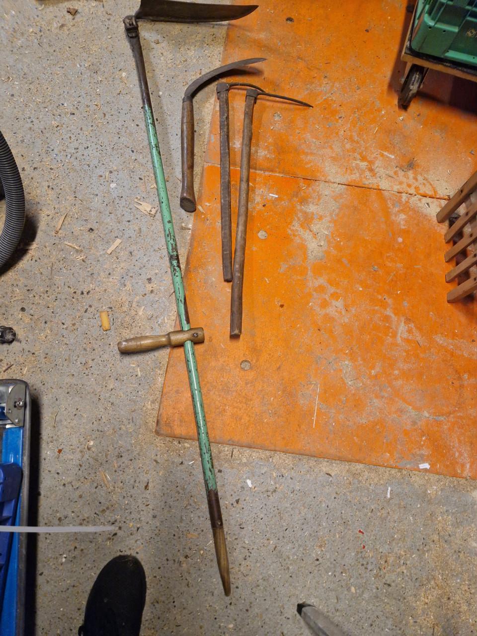 Oude landbouw gereedschappen