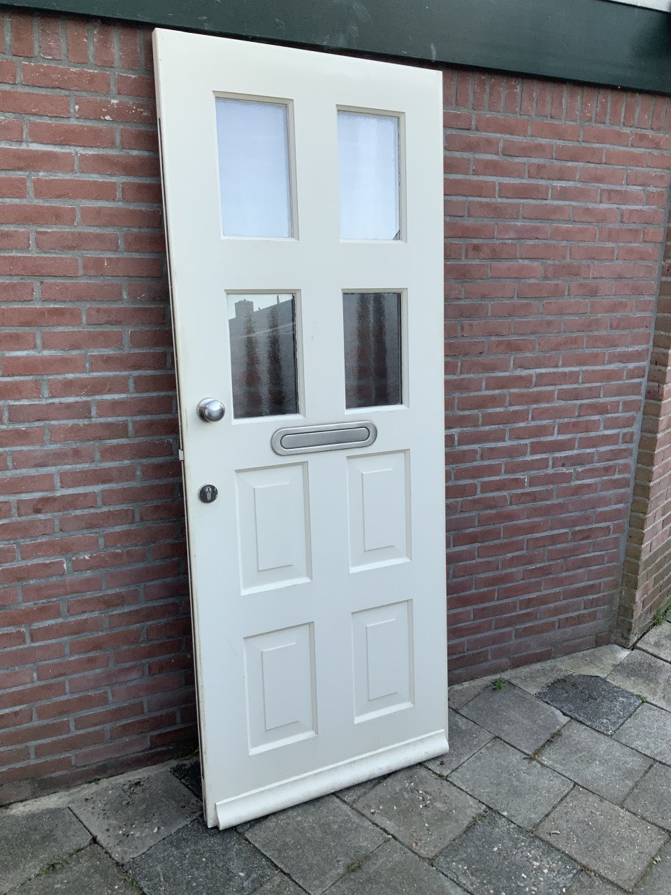 Merbau voordeur wit