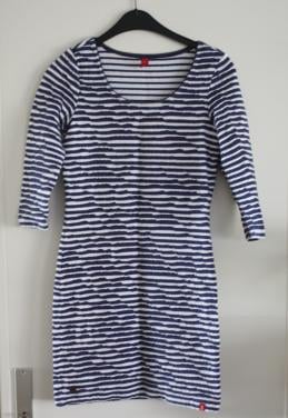 Gestreepte jurk blauw wit maat s