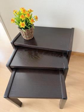 Bijzettafel set. Massief. 3 Stuks. Perfecte staat.