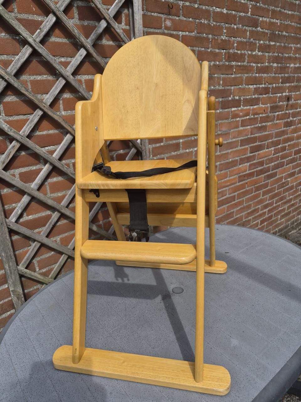 Kinderstoel massief hout, opklapbaar