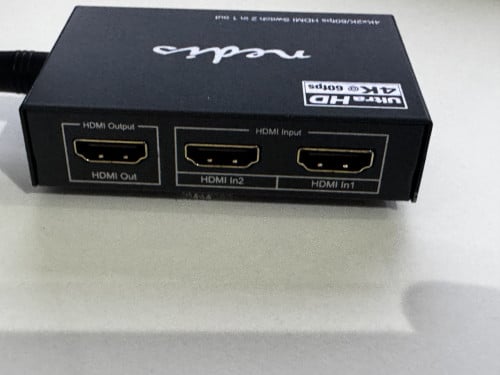 Nedis HDMI switch 4K voor gebruik van 2 laptops/pc's  op 1 beeldscherm