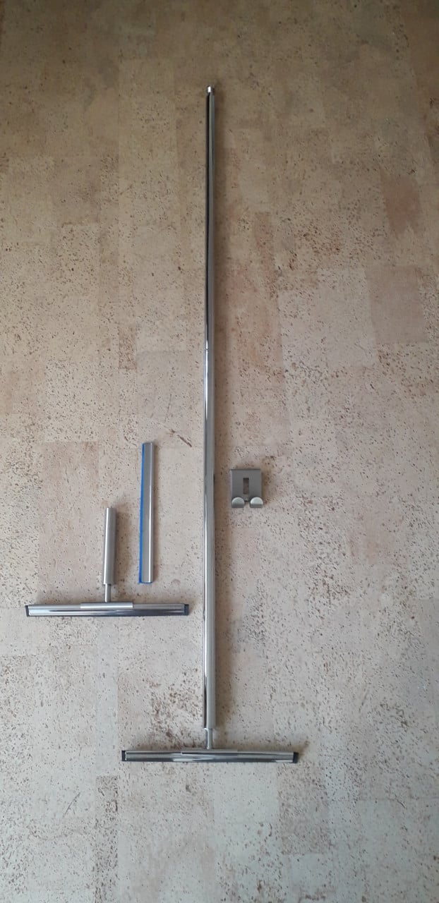 Badkamer vloer en raam wisser RVS