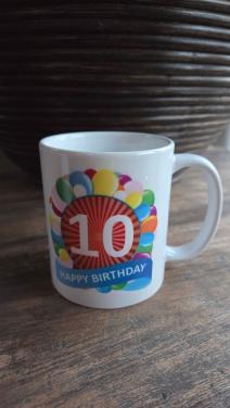 Verjaardagsbekers 10 jaar