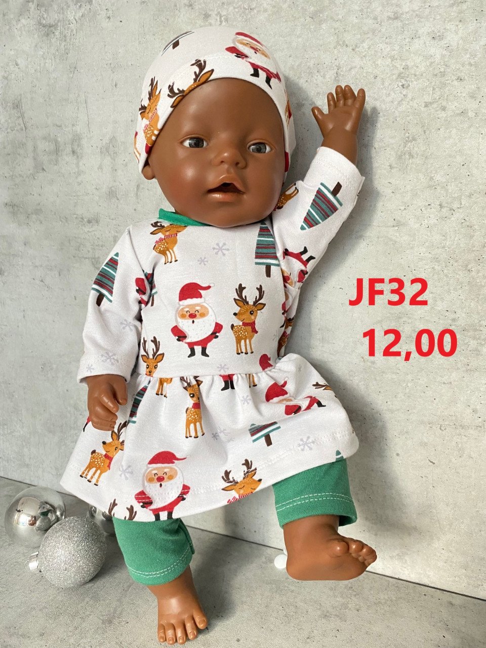 Poppenkleertjes baby born. Set kerstman. Opbrengst KiKa.