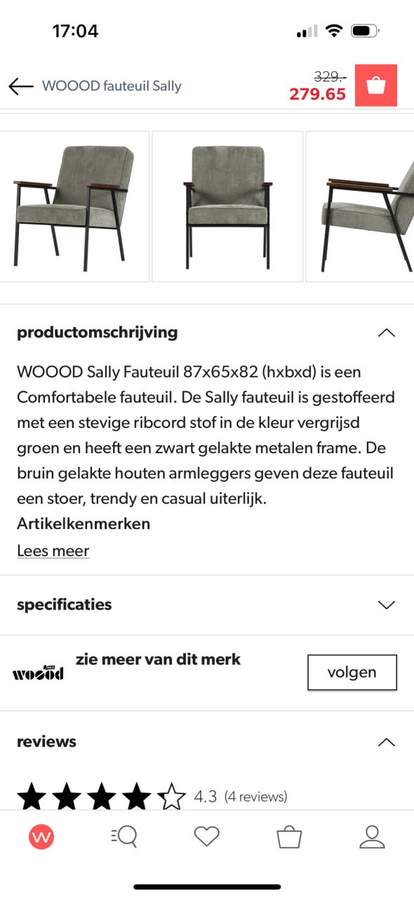 Woood fauteuil Sally