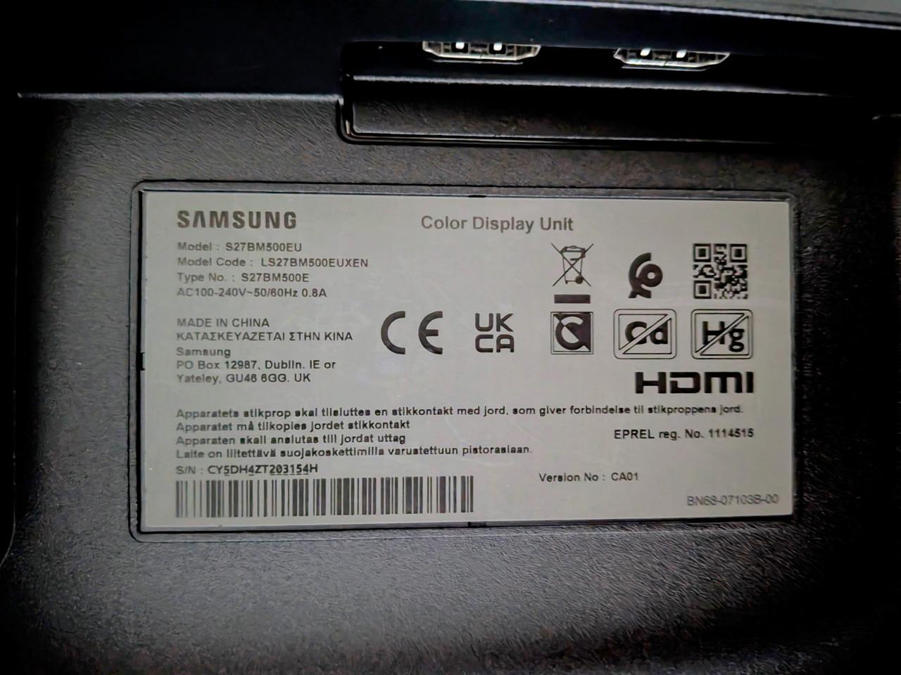 Samsung Smart Monitor M5B – 27 inch (S27BM500EU)