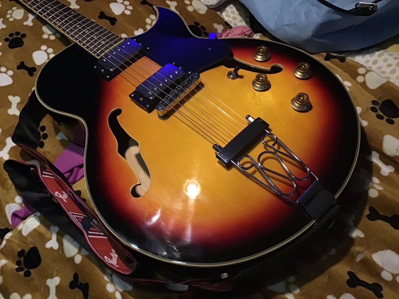 Cherrystone ES 225 T whit humbuckers (1957 style) += 22 jaar oud