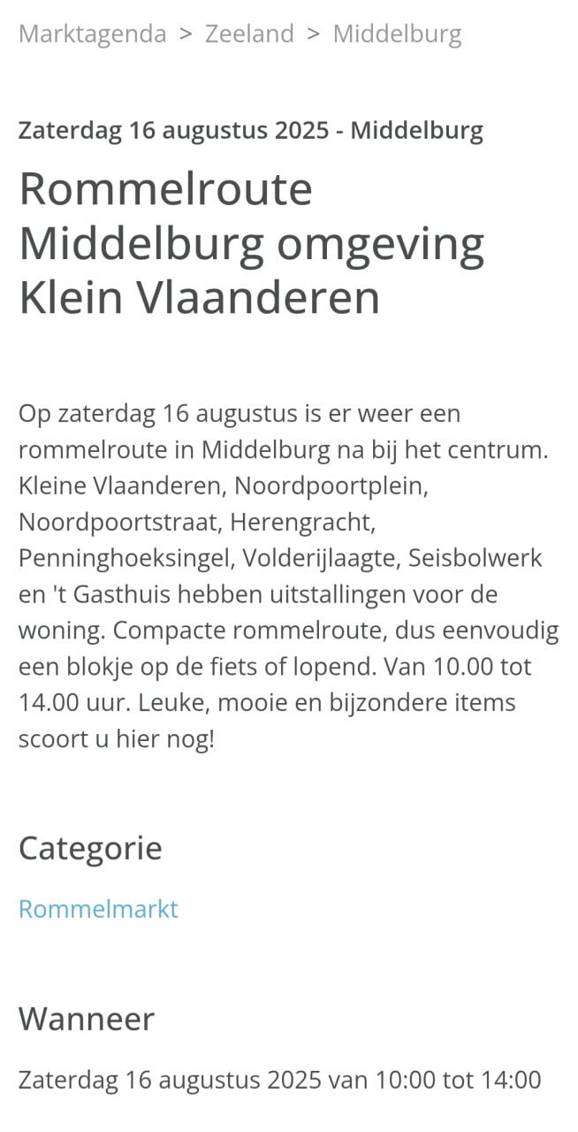 Rommelroute Middelburg