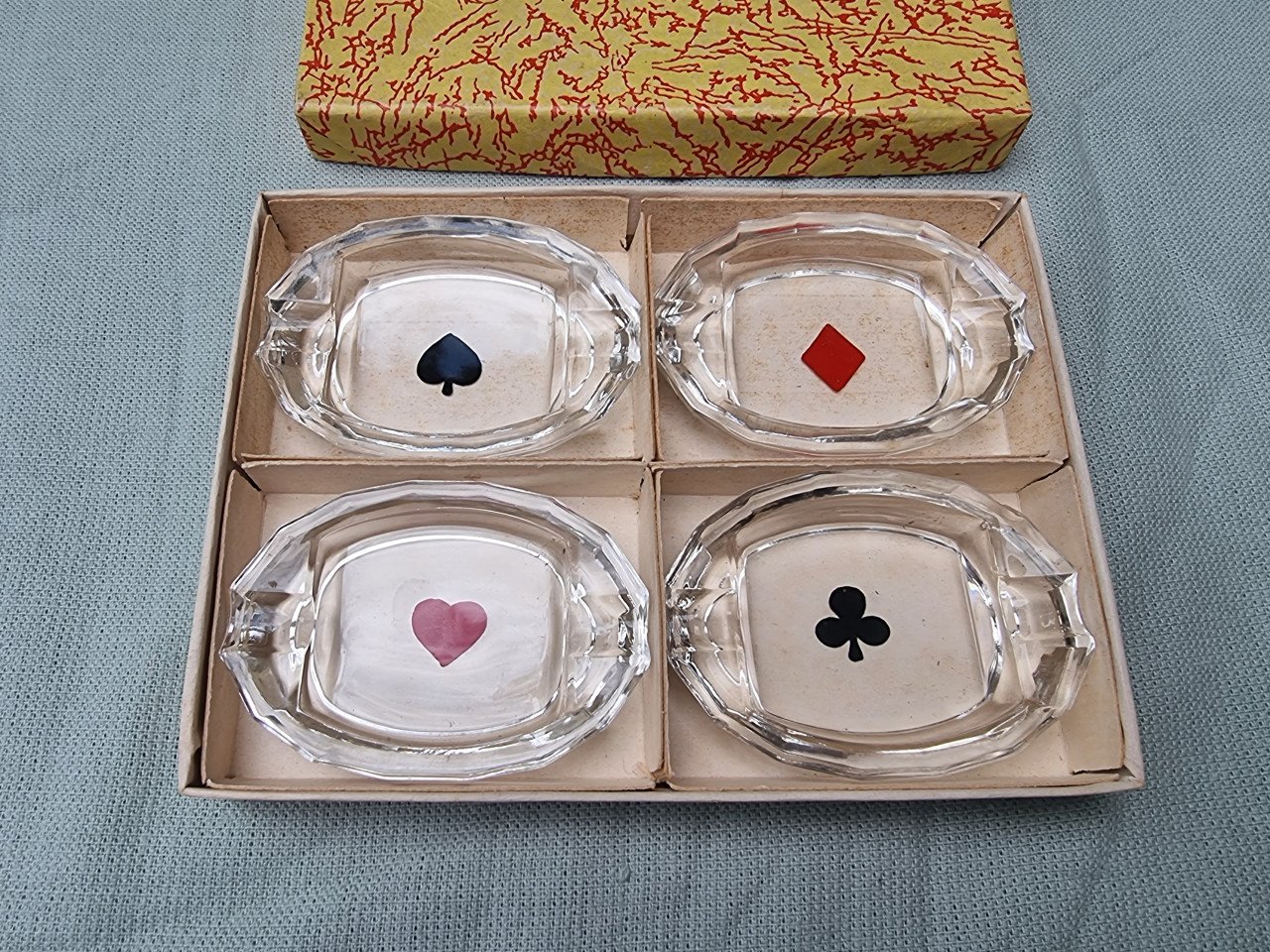 Vintage kristalglazen asbakjes