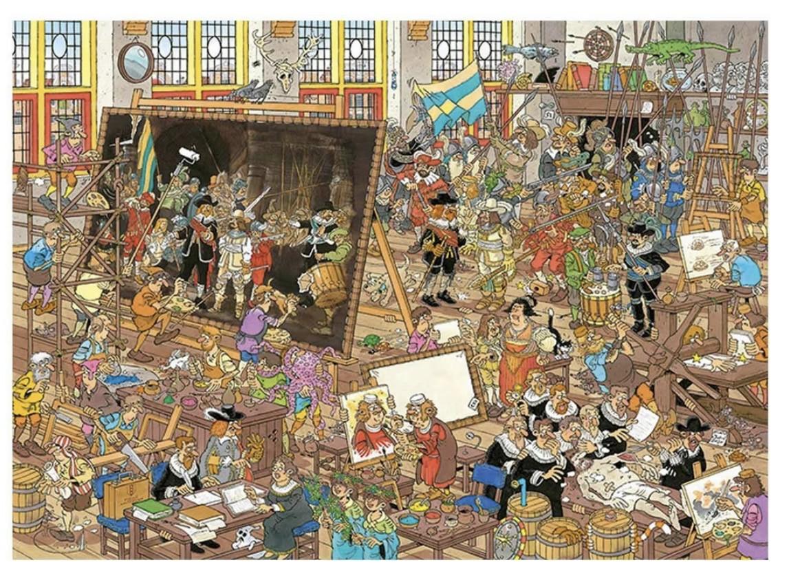 Jan van Haasteren - Rembrandts Atelier en Rariteitenkabinet