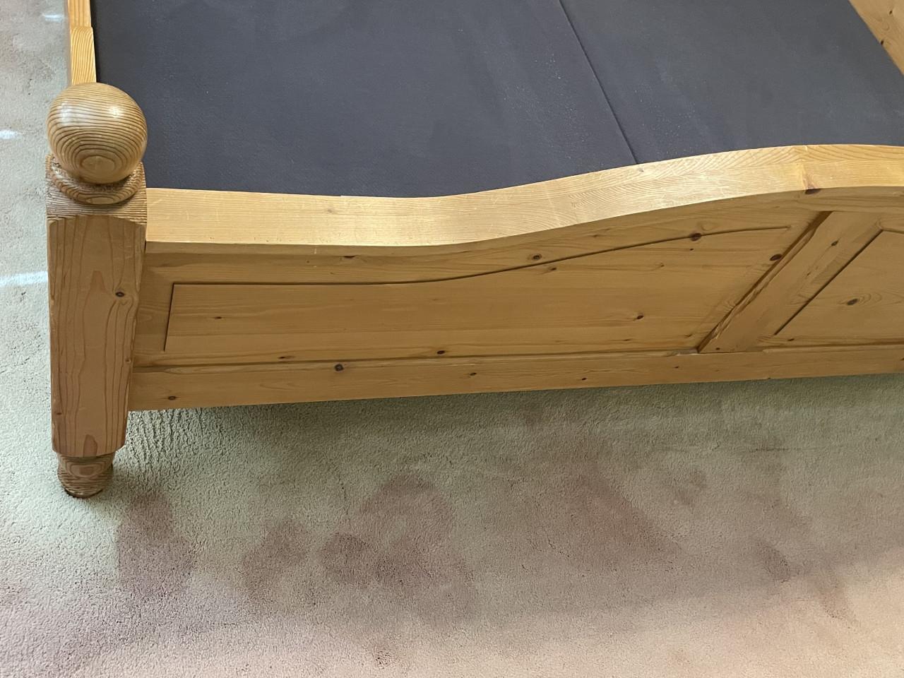 Grenen ledikant, 2 persoons, voor boxspring 2 * 180*220 cm, vintage