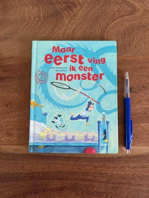 Maar eerst ving ik een monster | prentenboek + vingerpopje