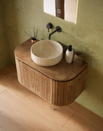 Wasmeubel badkamermeubel nieuw met waskom marmer sanitairkamer Estrela