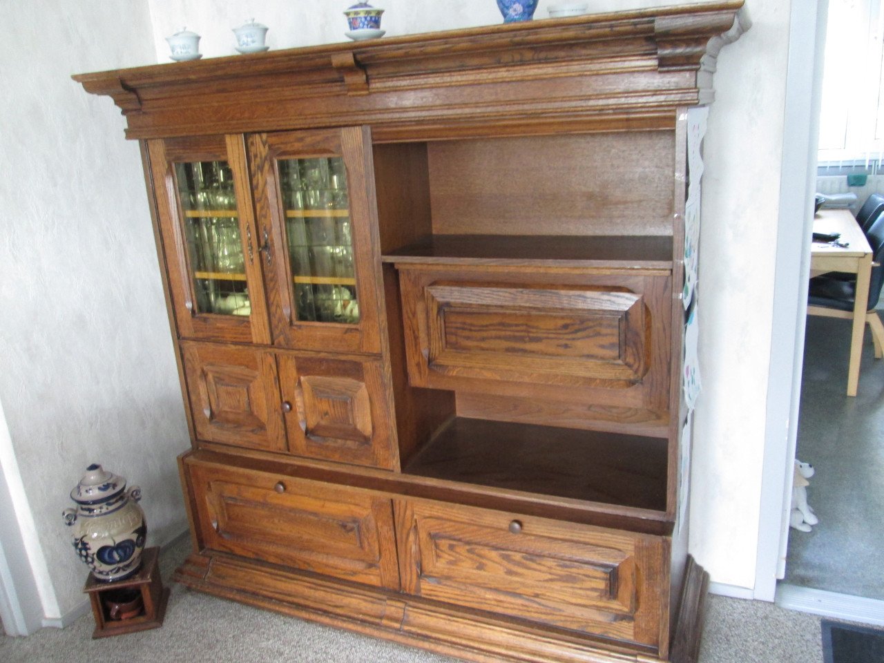 Eiken wandkast GRATIS