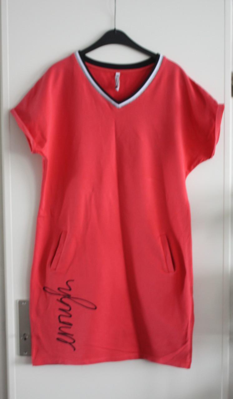 Roze tshirt jurk maat xl