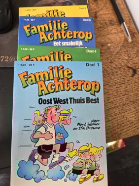 Boeken: Familie Achterop, Mustang-pocket 1-4-5-6