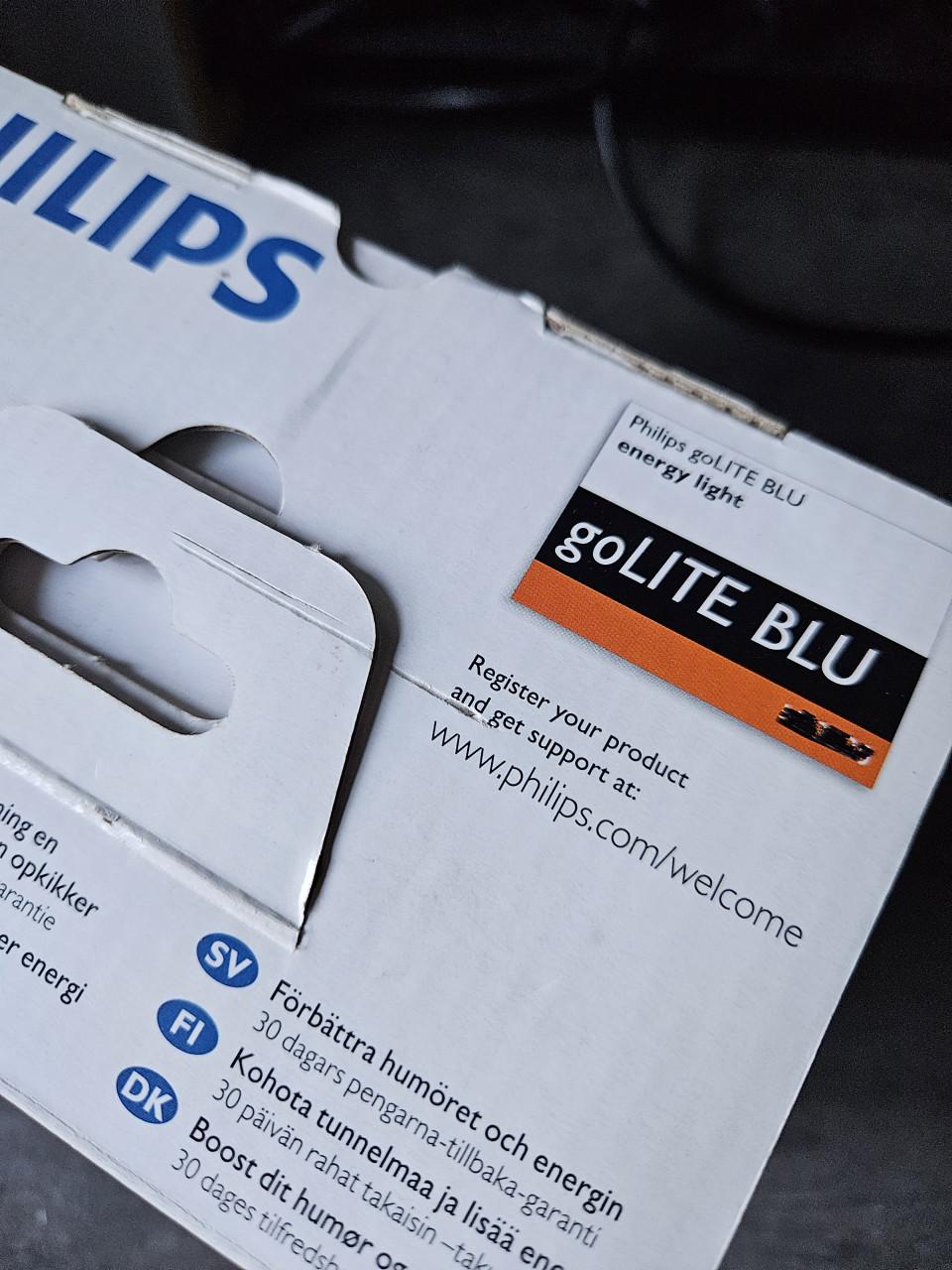 Zgan Philips goLite blu energielamp draagbare lichttherapie.